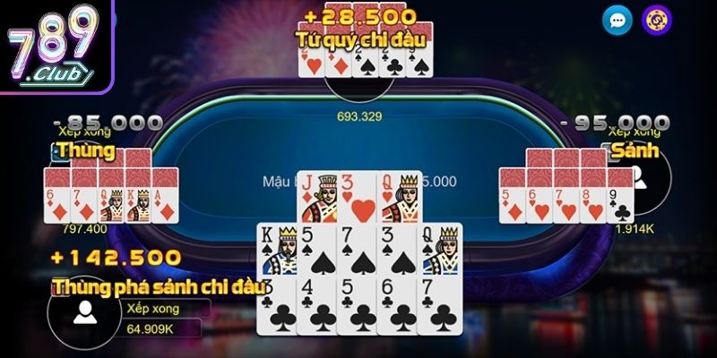 Lựa chọn lối xếp an toàn khi bài trung bình